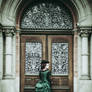 The beautiful door ...  and the victorian Lady