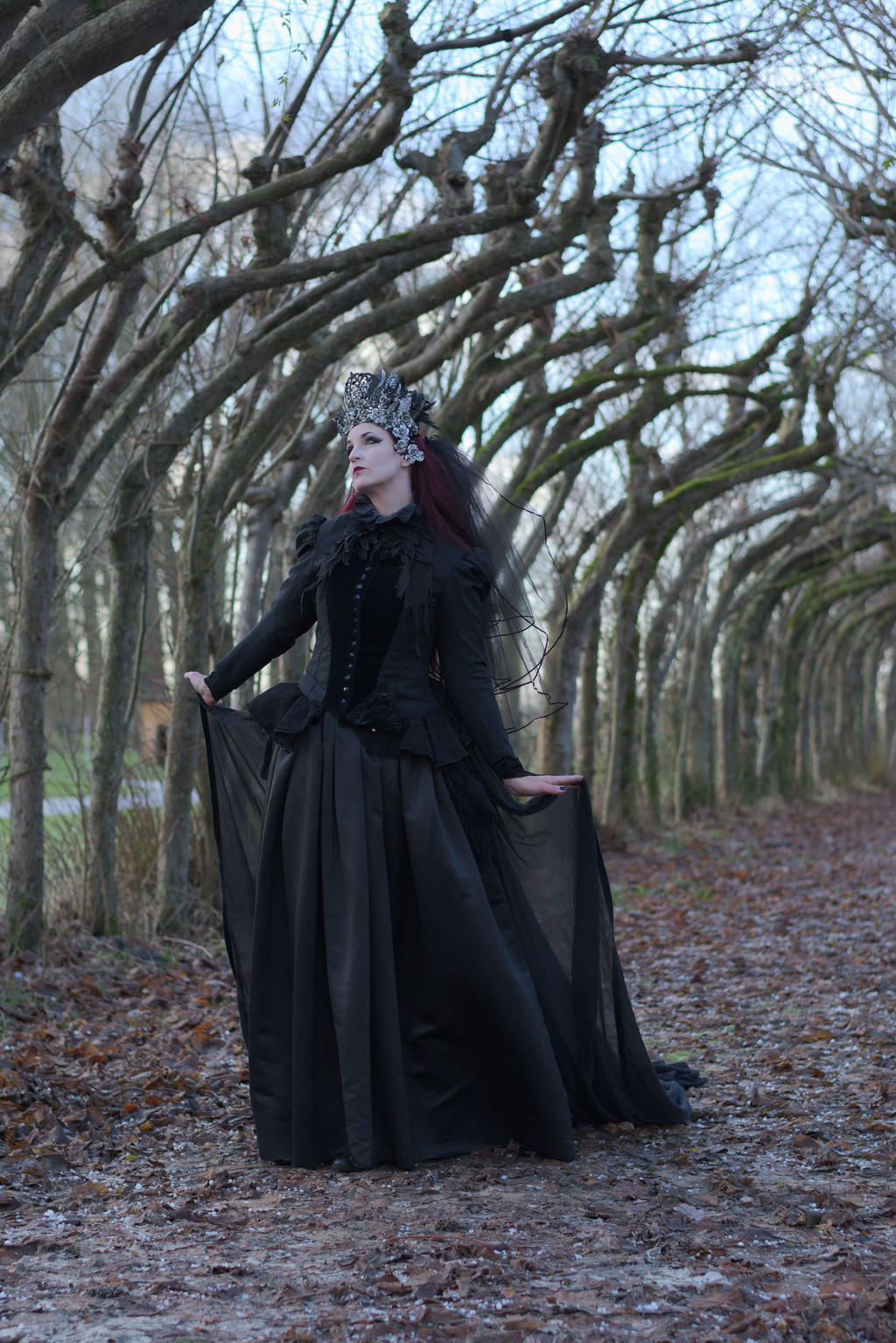 Stock - Gothic woman dark fantasy side pose