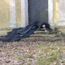 Stock - Gothic lady laying on stairs