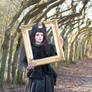 Stock - Gothic woman with frame