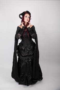 Stock - Dark faun gothic pose 1