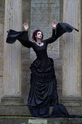 Stock - Victorian gohtic woman magic pose 2