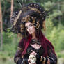 Stock - Gothic headdress black and gold skull 4