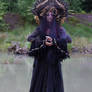 Stock - Gothic sea goddess magical hand pose veil