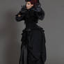 Stock - Gothic baroque lady stay away pose