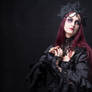 Stock - Gothic woman portrait pose dark romantic