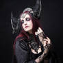 Stock - The dark moon queen closed eyes pose 2