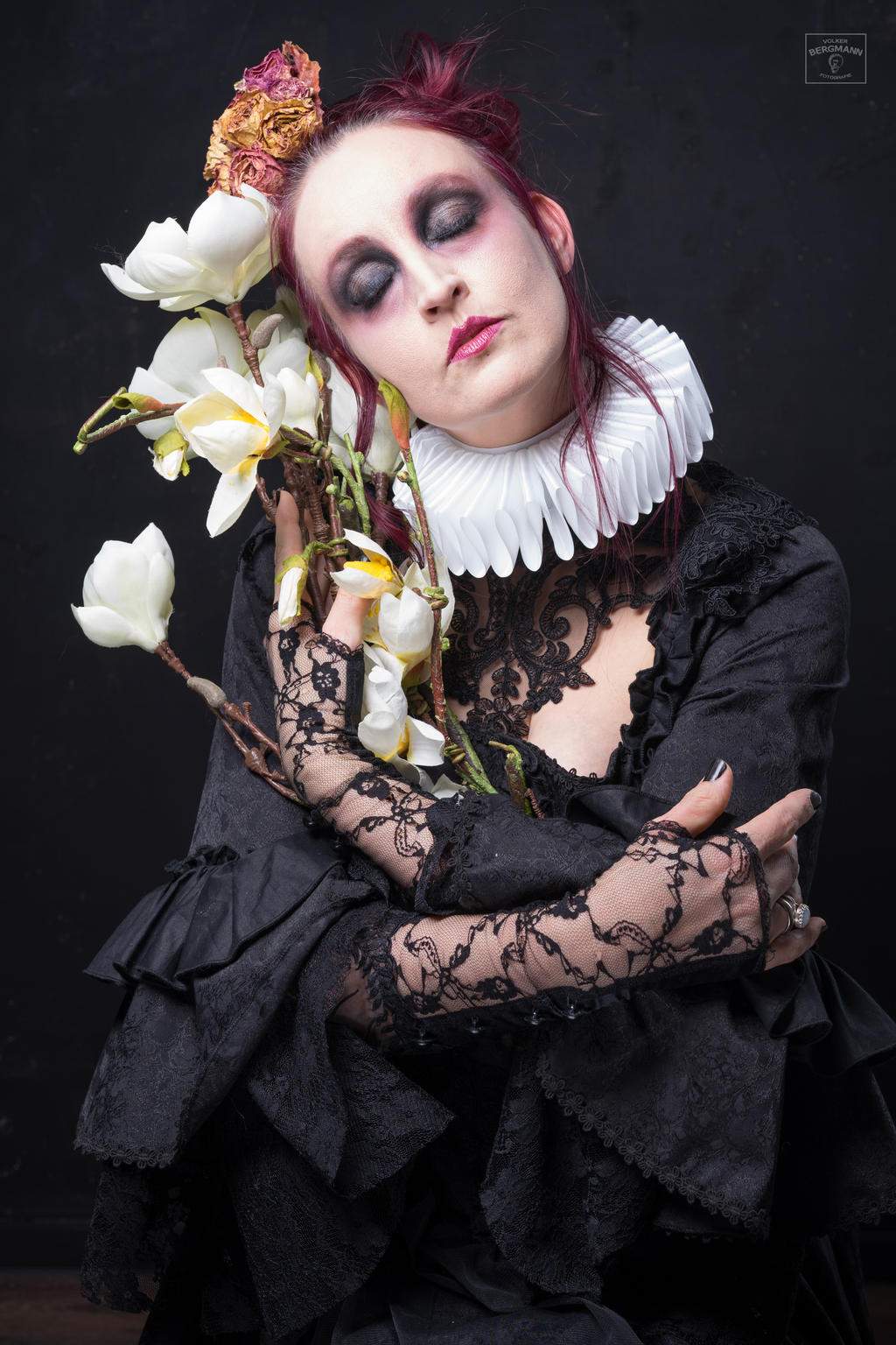 Stock - Strange flower .. gothic portrait dreams