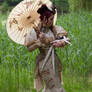 Stock - Steampunk puppet hole body umbrella