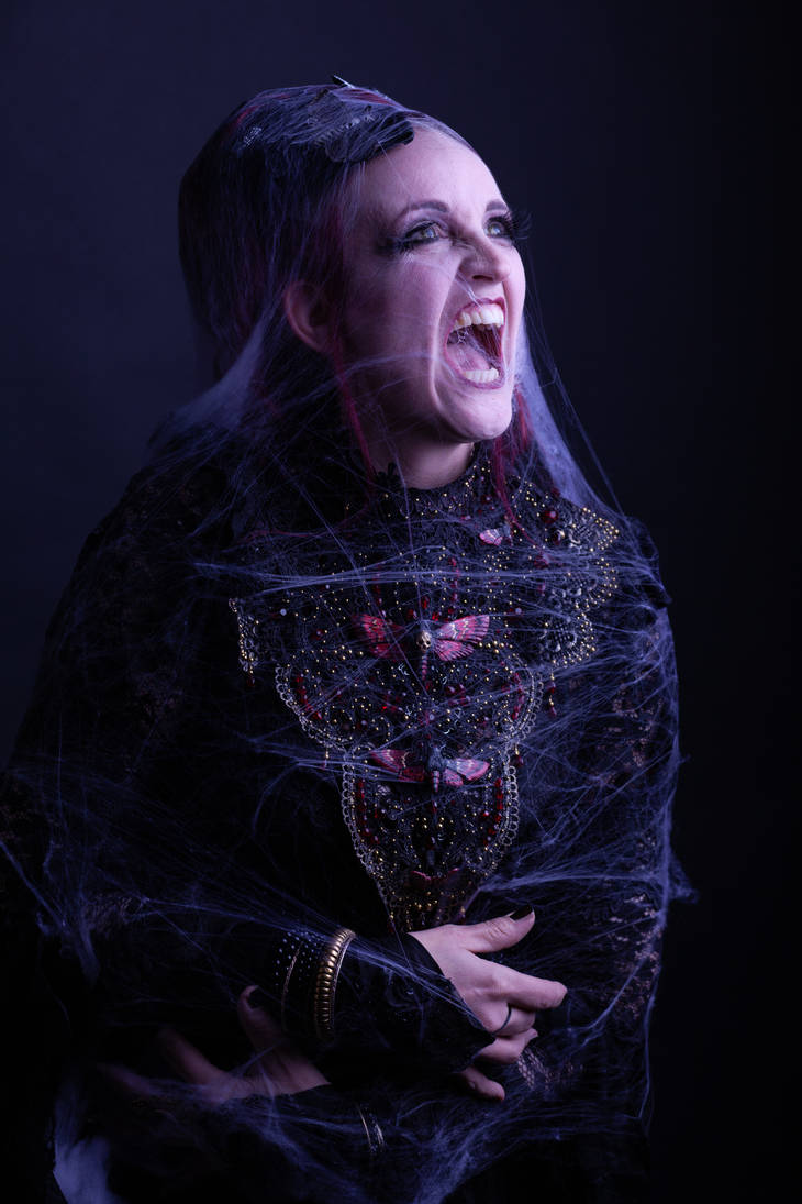 Cobweb Vampire R Stock - Spiderweb vampire portrait scream dark 1 by S-T-A-R-gazer on ...