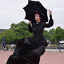 Stock - Gothic lady storm wind dynamic pose