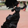 Stock -  Gothic lady wind strom dynamic pose 2