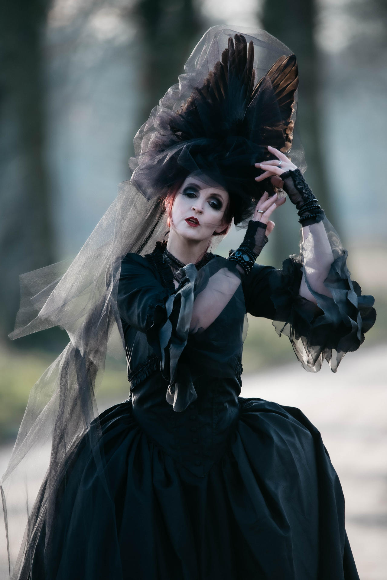 Stock - Raven queen portrait pose romantic dance by S-T-A-R-gazer on ...
