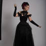 Stock - Gothic black rose dress stand pose 19