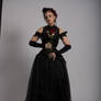 Stock - Gothic black rose dress stand pose rose 16