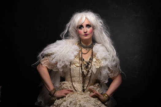 Stock - Steampunk doll style portrait white hair