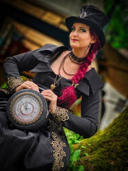 Stock - Steampunk woman female fantasy clock