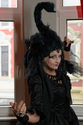 Stock - Dark Black Swan gothic  portrait pose 5