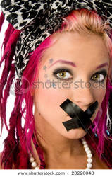 Girl tape gagged