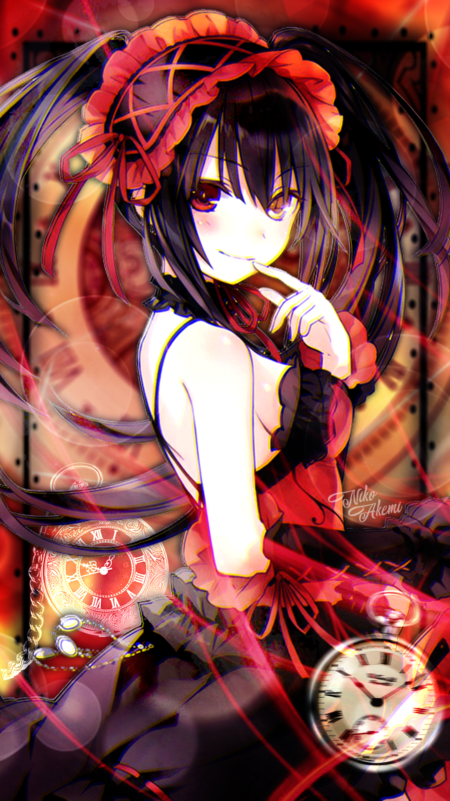 Tokisaki Kurumi Date A Live Wallpaper Edit by NikoAkemi on