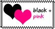 Black and Pink stamp by BlissSlyOne