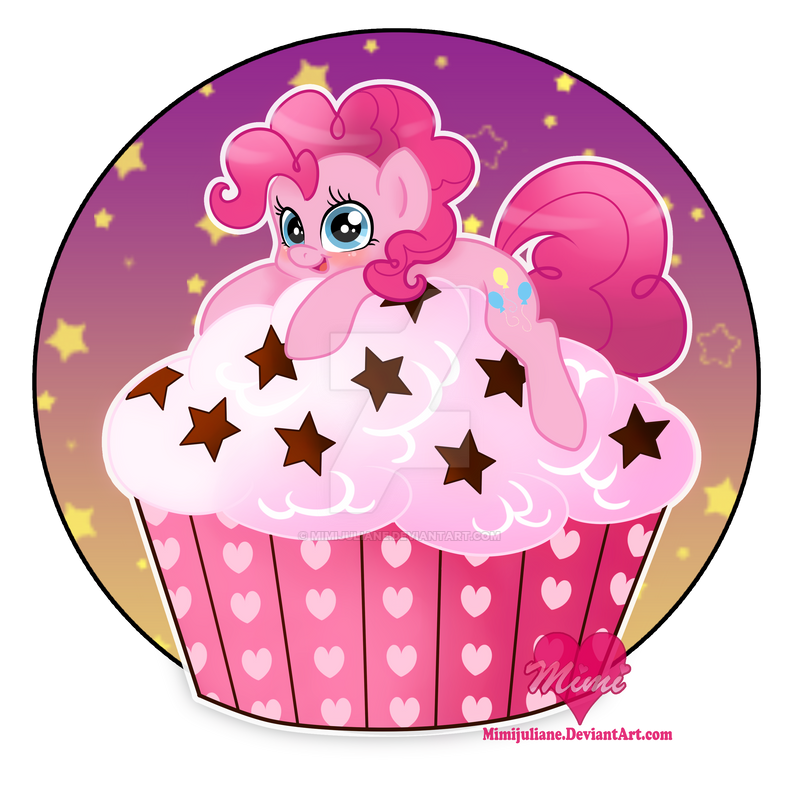 Pinkie Pie On A Cupcake