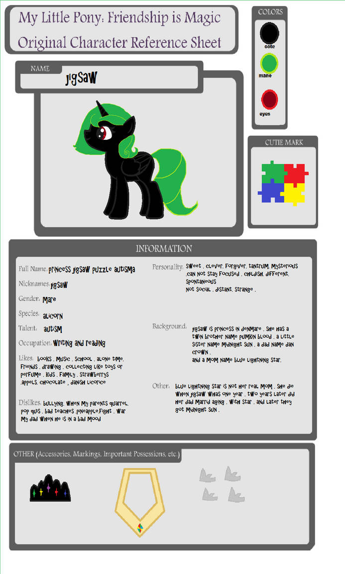 jigsaw Reference Sheet by line123462 on DeviantArt