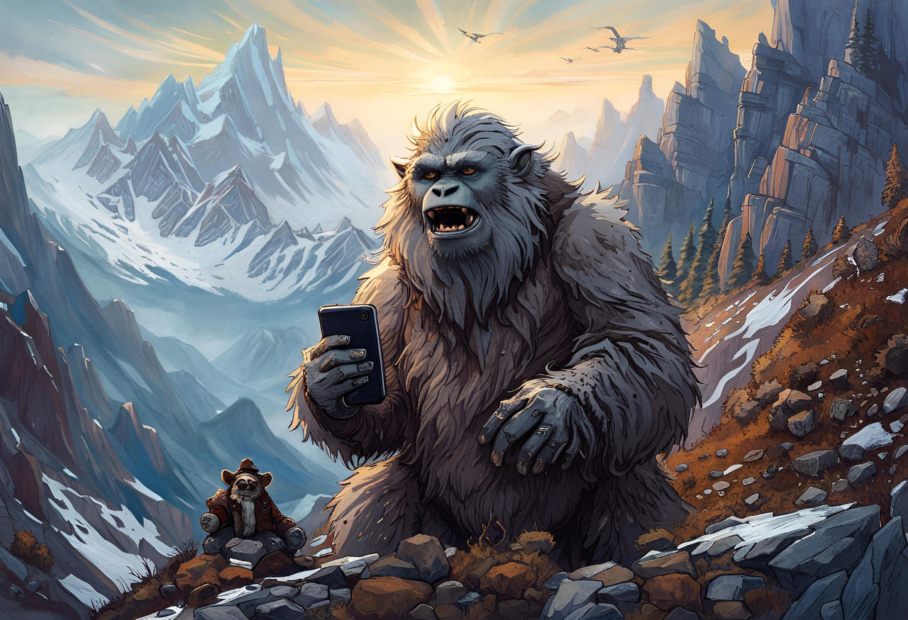 Yeti Selfie by isuneek on DeviantArt