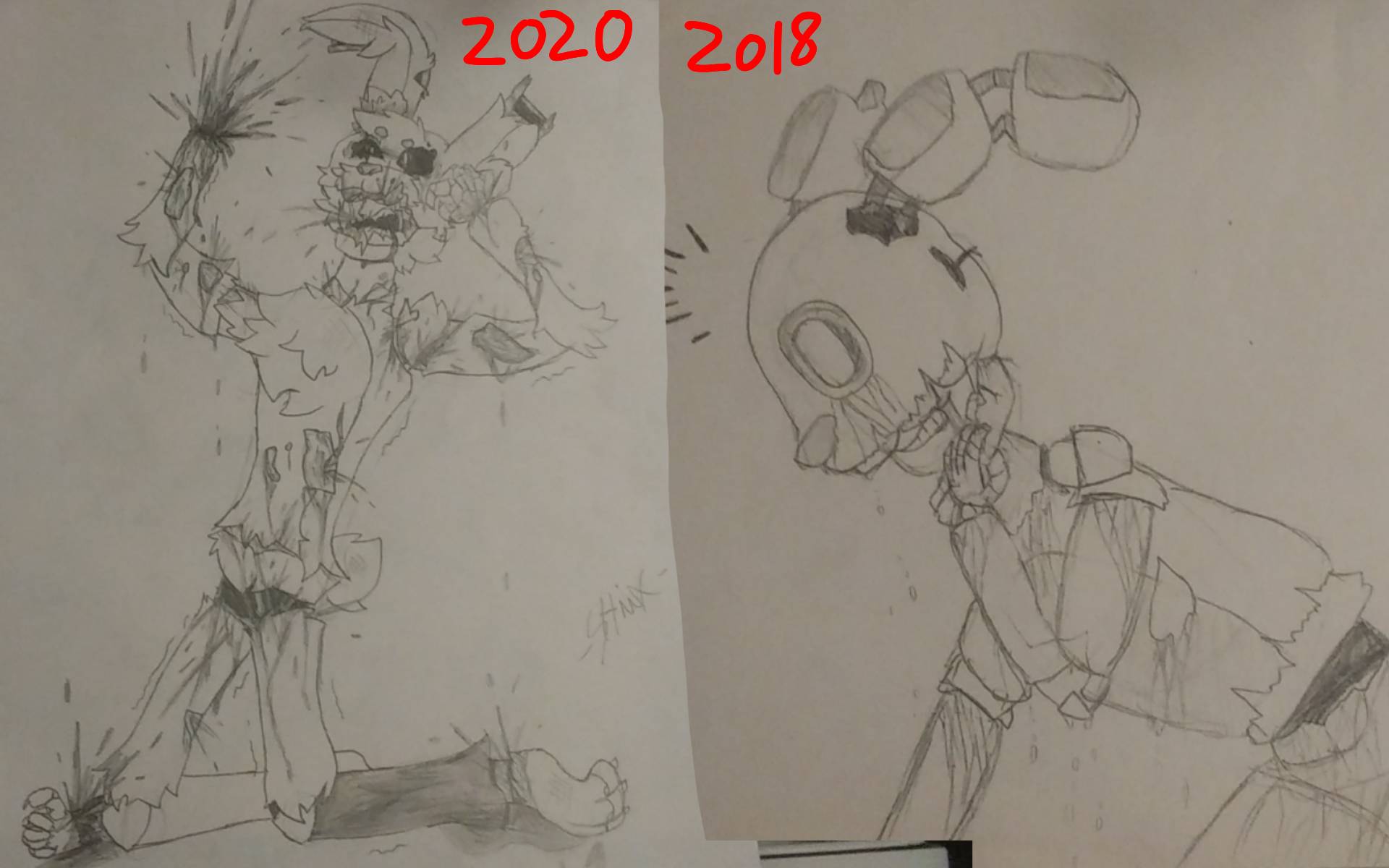 springtraped remake drawing on paper by RedMaster3542 on DeviantArt