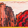 Wall painting of Red Montain2