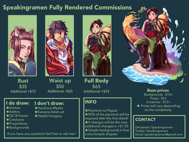 Fully Rendered Commission sheet