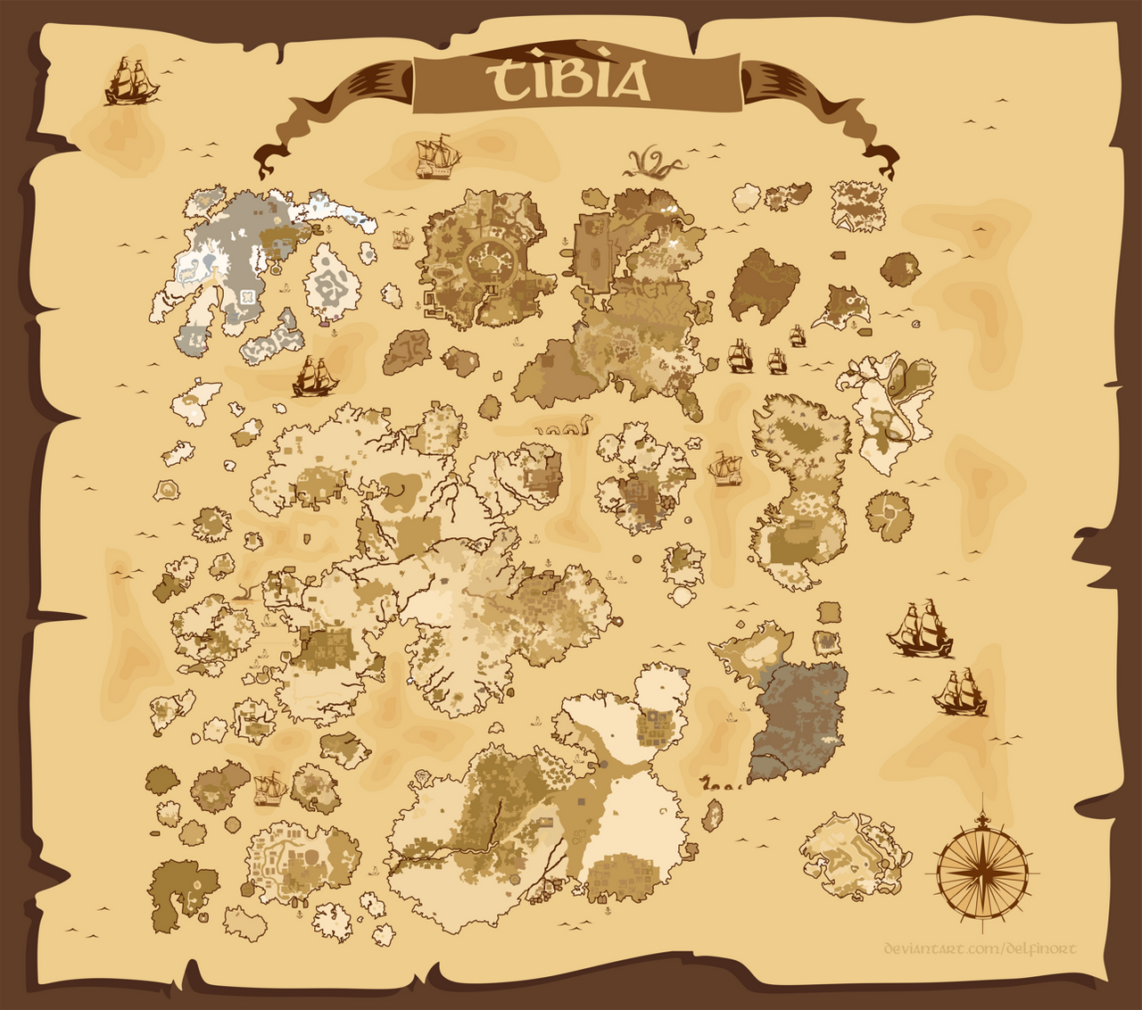 Old Style Tibia Map by DelfinoRT on DeviantArt