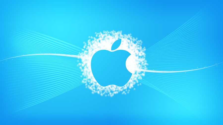 Blue Apple Wallpaper by chalkwebdesign
