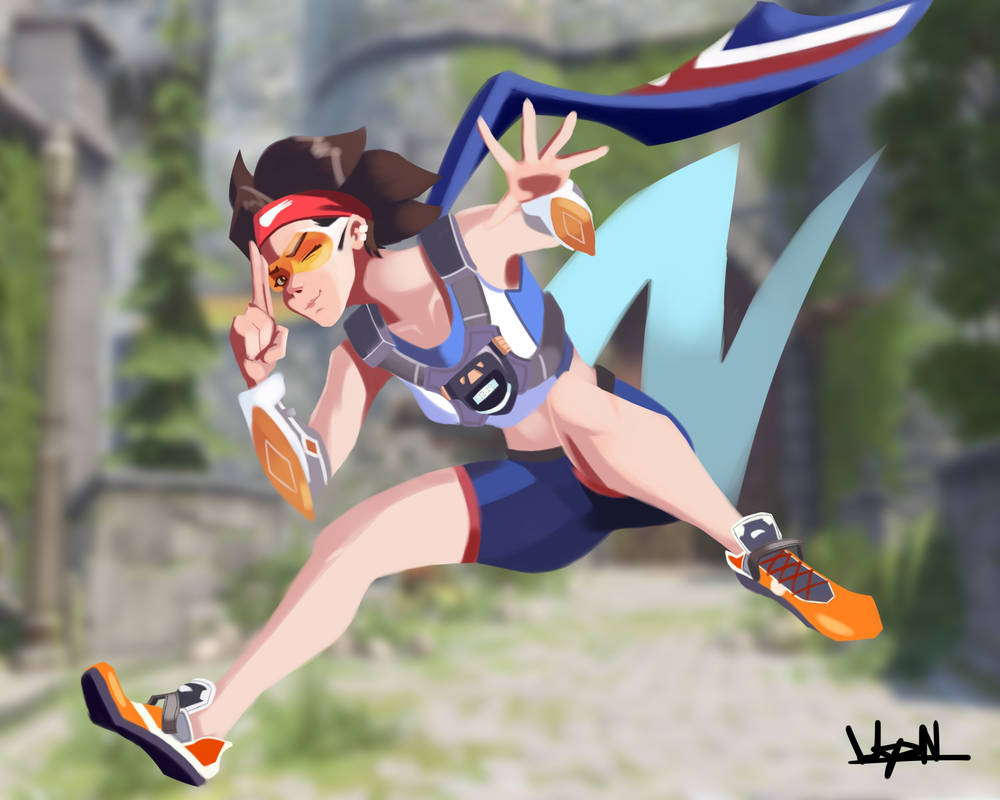 Tracer Track and Field Skin Art - Overwatch Art Gallery