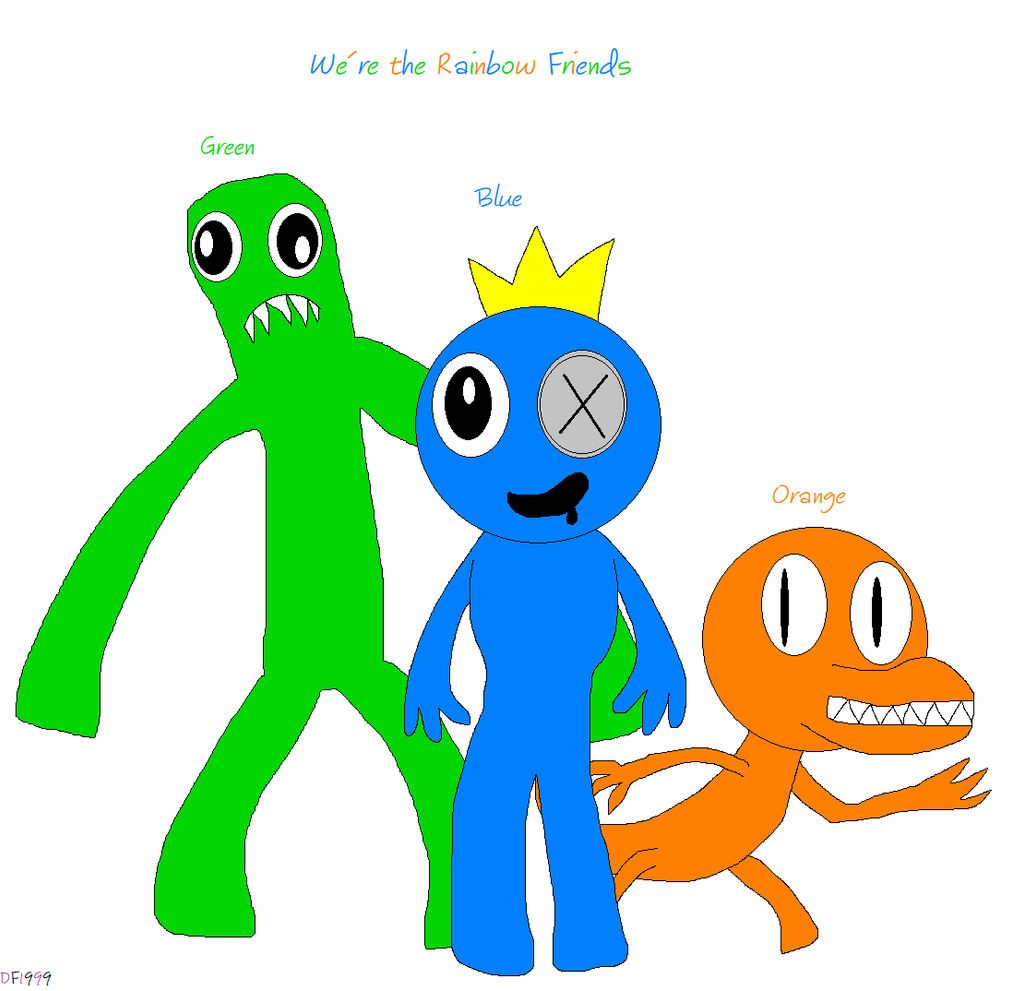 Blue and Orange  Rainbow Friends fanart by DarkShark48 on DeviantArt