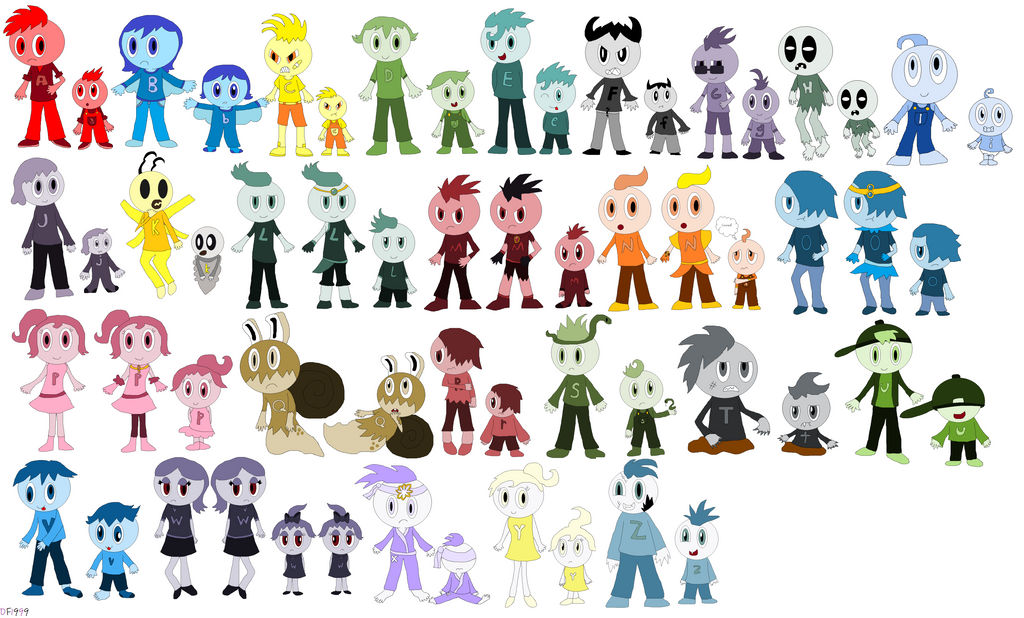 Alphabet Lore B,O,X,Y But Transformed From Alphabet Lore Humanized X,P,A,I