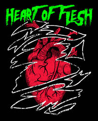 Heart of Flesh Heart T-shirt design