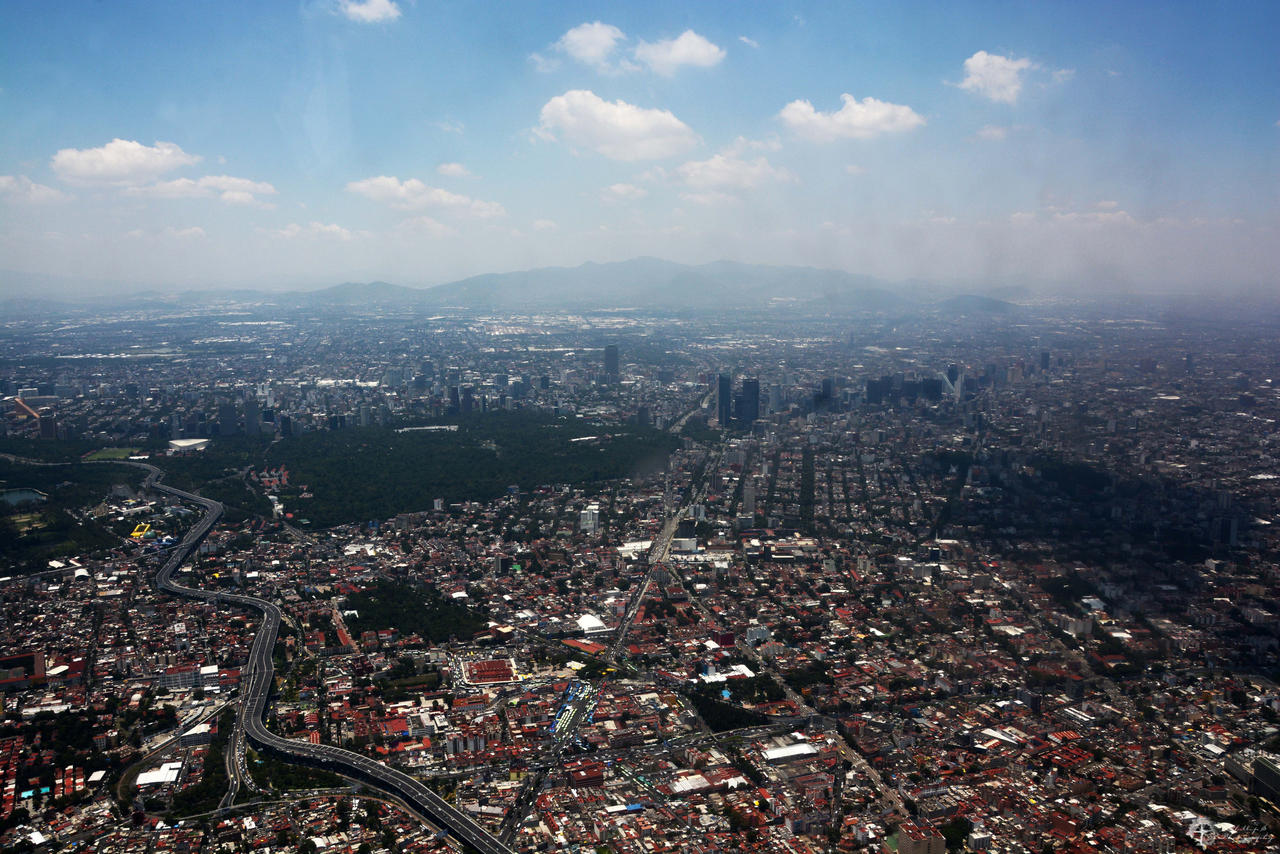 Downtown and Park in Mexico City