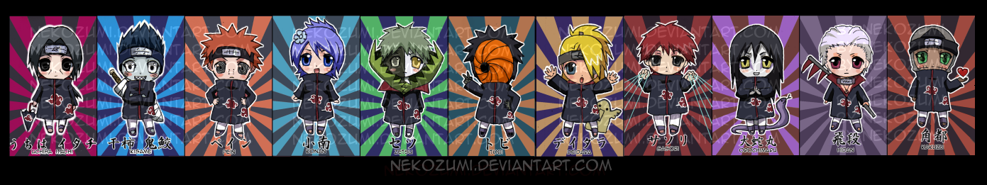 NARUTO - AKATSUKI chibi set