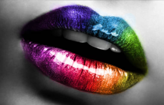 Rainbow on my lips...