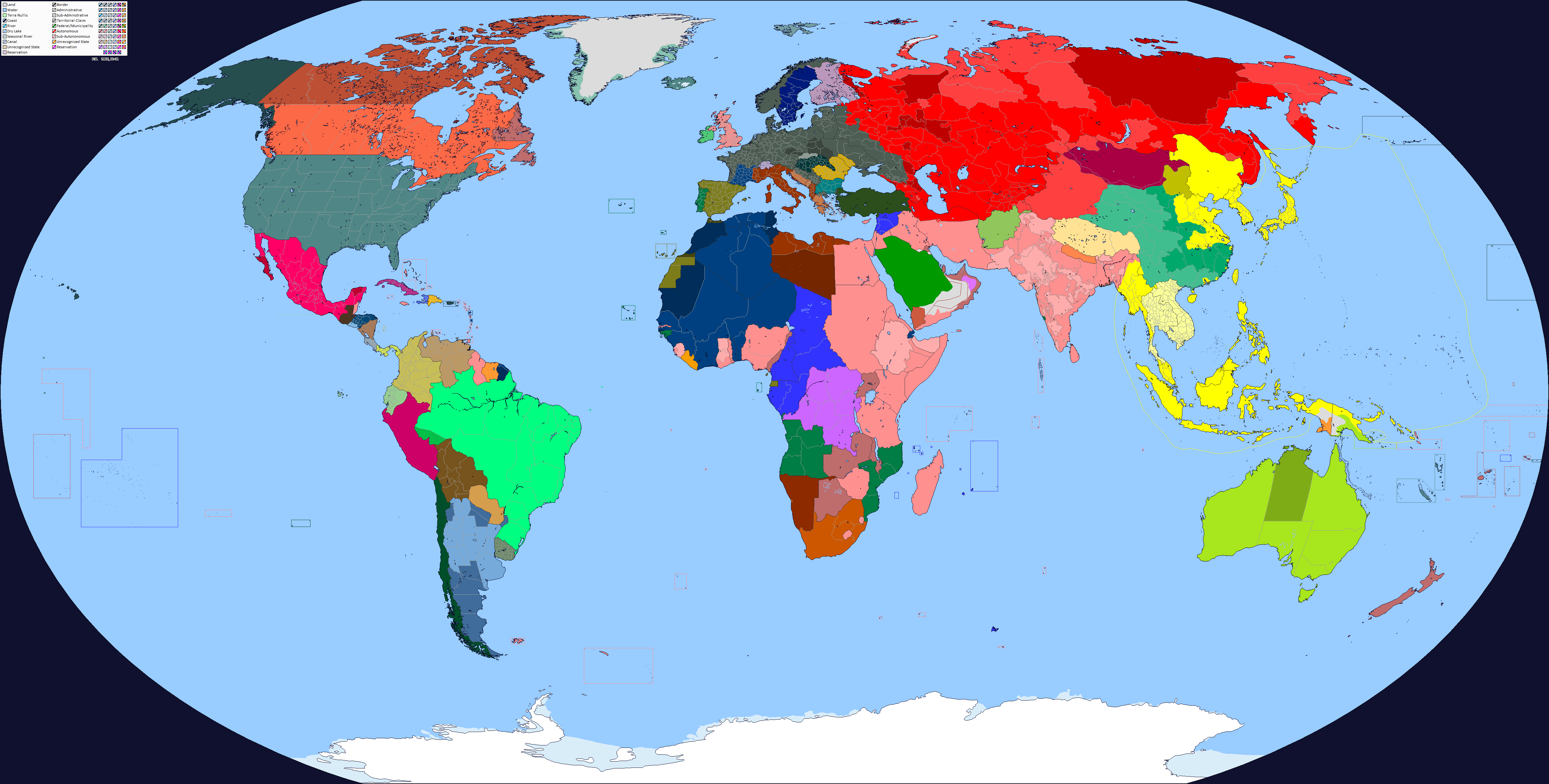 (Colored) World Map 1942