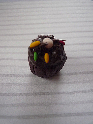 chocolate cupcake pendant