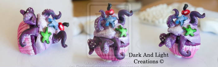 Octopus Cupcake necklace