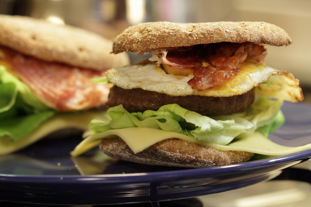 Self-made burger