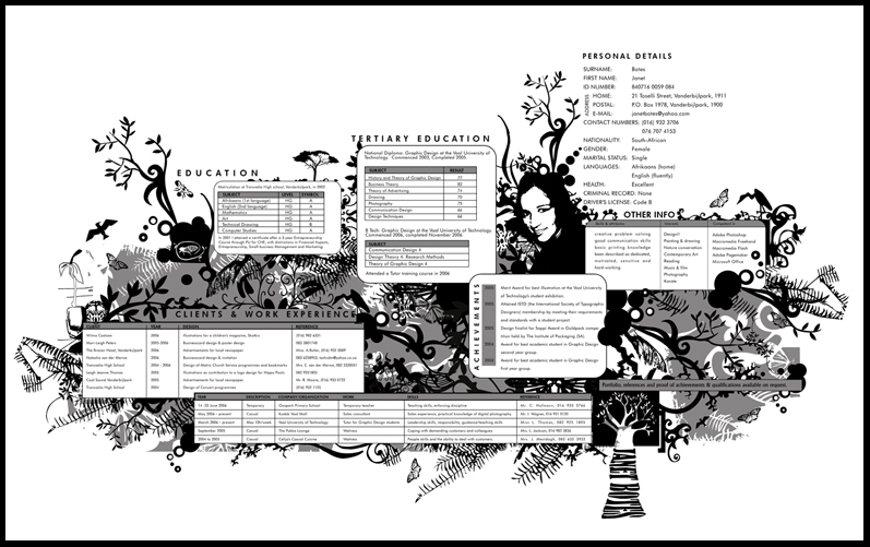 Poster CV by hippiedesigner