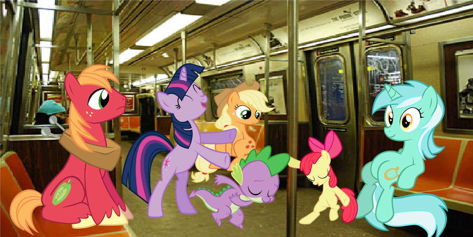 Deviantart R46 F Train Ponies Dancing In The R46 Subway by Hubfanlover678 on DeviantArt