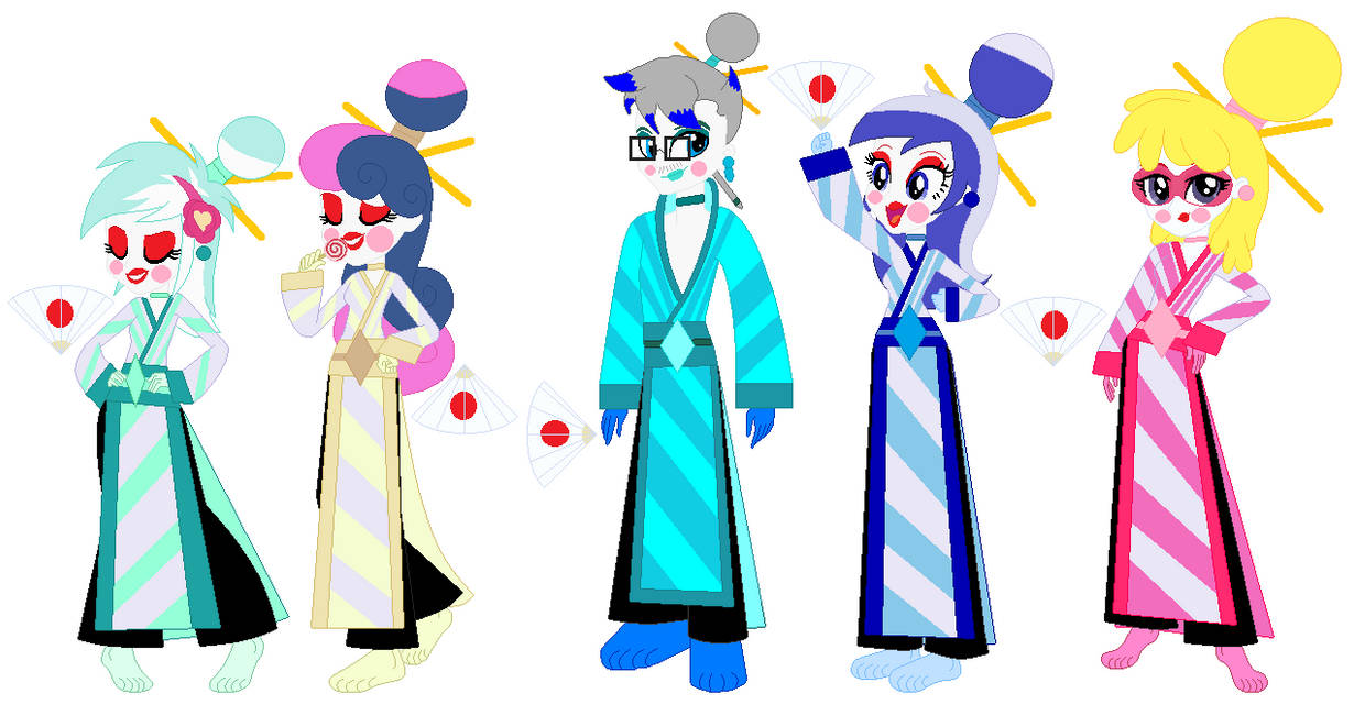 Multistar Geisha Me With My Fellow Geisha Girls by Hubfanlover678 on DeviantArt