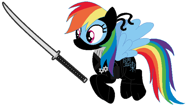 Rainbow Dash In Her Ninja Uniform by Hubfanlover678 on DeviantArt