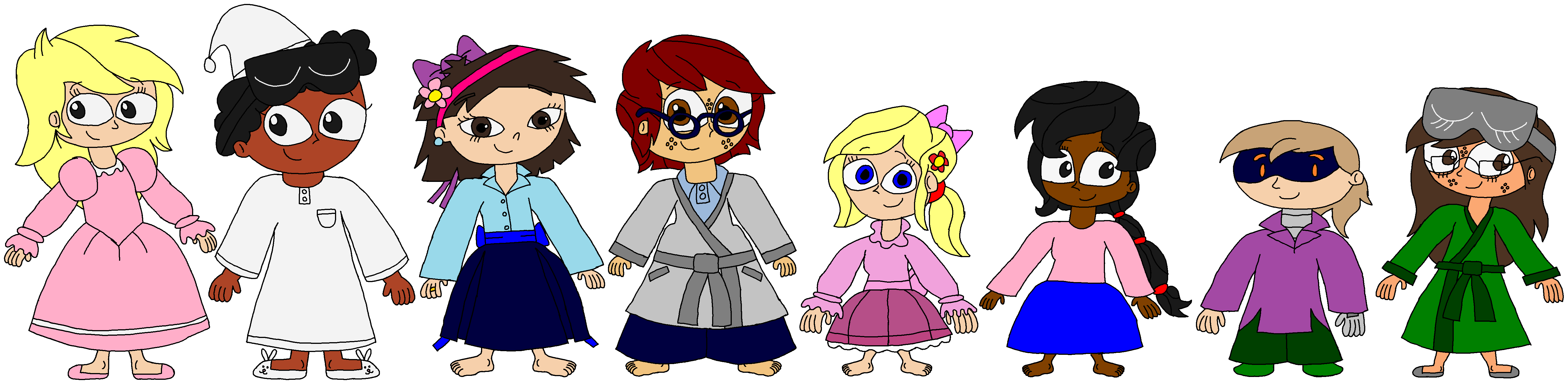 British Oc Deviantart 8 British Children In Nightwears by Hubfanlover678 on DeviantArt
