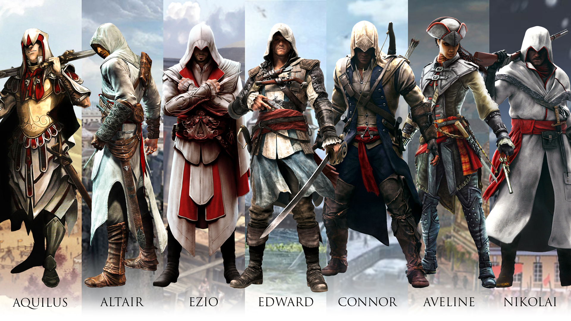 All hero in Assassin's Creed series